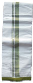 Cotton Dhoti With Chadar (Green border) CDSG